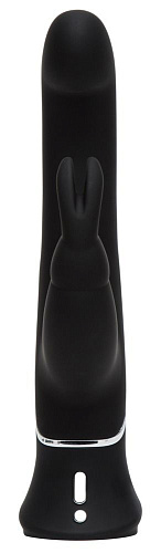 Чёрный вибратор-кролик Happy Rabbit G-Spot Stroking Vibrator 79368 (24,2 см)