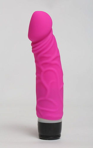 Розовый силиконовый вибратор-реалистик с 7 режимами вибрации 4sexdreaM 47482 (19,5 см)