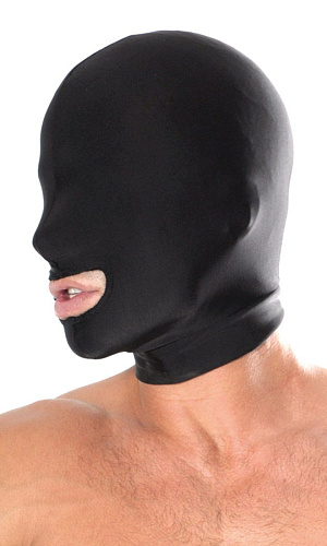 Чёрная маска на лицо с прорезью для рта Pipedream PD3855-02