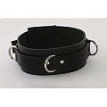 Чёрный средний подшитый ошейник с ремешком и D-кольцами Beastly 10335-1B