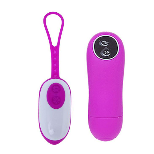 Лиловое виброяичко с 30 функциями вибрации и дистанционным управлением Baile BI-014271