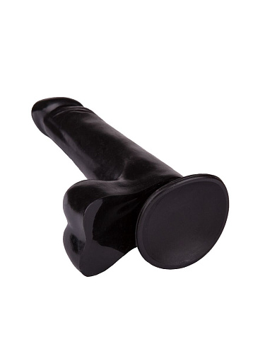 Чёрный фаллоимитатор с вытянутой головкой LOVETOY (А-Полимер) 405000 (17,8 см)