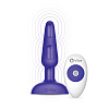 Фиолетовая анальная вибропробка с 3 источниками вибрации b-Vibe TRIO REMOTE CONTROL PLUG  PURPLE BV-002-PUR (13,5 см)