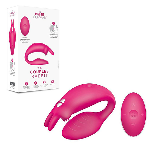 Розовый вибратор для пар The Rabbit Company The Couples Rabbit TRC-021HP
