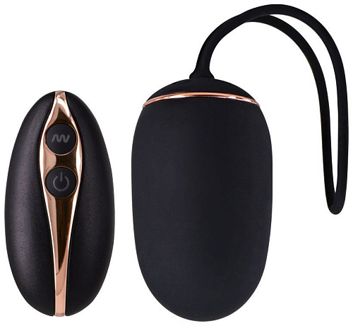 Чёрное виброяйцо с пультом ДУ Seven Creations LUXURY POWER REMOTE BULLET W0078B1SPGAC