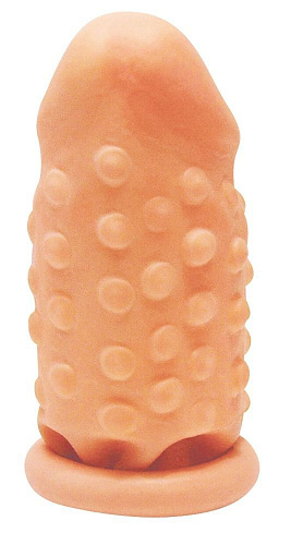 Насадка-удлинитель телесного цвета Seven Creations Latex-Verlangerung 0521990 (16 см)