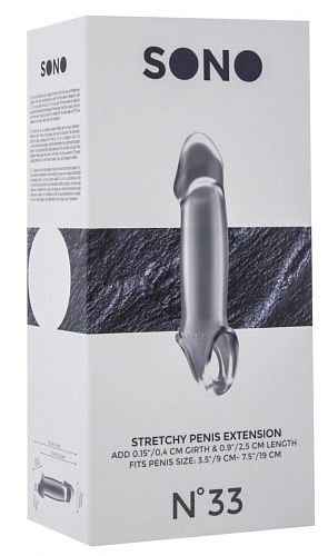 Прозрачная насадка с подхватом Shots Media BV Stretchy Penis Extension No.33 SON033TRA