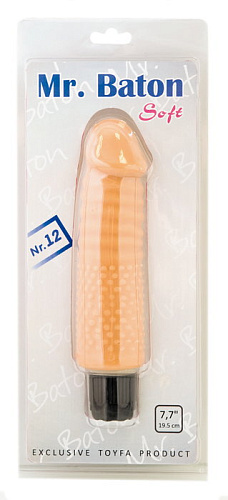 Водонепроницаемый вибратор телесного цвета ToyFa Mr.Baton Soft №12 871012 (19,5 см)