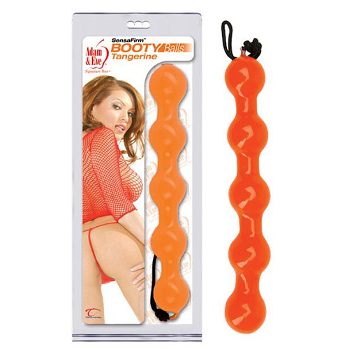 Оранжевая анальная цепочка Topco Sales Booty Tangerine 810018 (24,5 см)