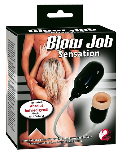 Вакуумный мастурбатор-ротик чёрного цвета Orion Blow Job Sensation  0518620