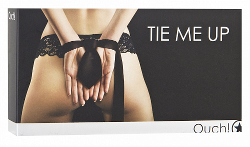 Чёрная лента-галстук для бандажа Tie Me Up Shots Media BV OU033BLK