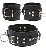 Чёрный ошейник с манжетами для рук Dream Toys COLLAR CUFF SET 21334