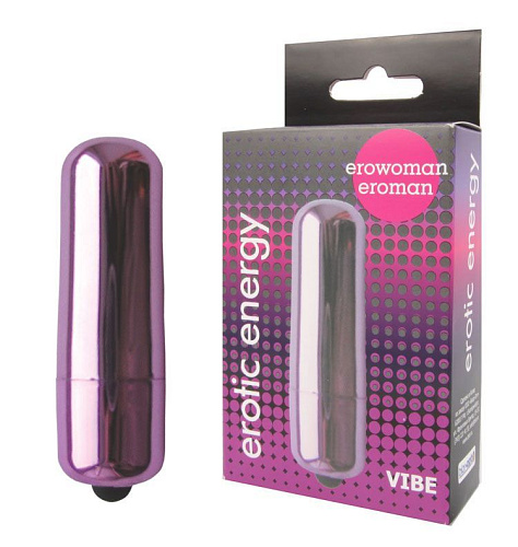 Гладкая фиолетовая вибропуля Bior toys Erowoman-Eroman EE-10185 (5,5 см)
