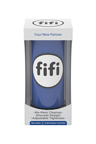 Синий нереалистичный мастурбатор Fifi MALE fblu1