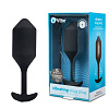 Чёрная пробка для ношения с вибрацией b-Vibe Snug Plug 4 BV-015-BLK (14 см)