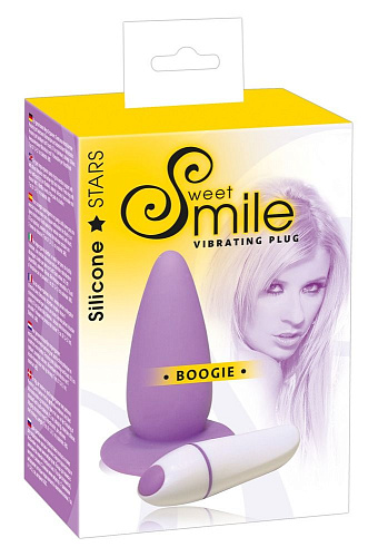 Фиолетовая анальная вибровтулка Orion Smile 0572748 (10 см)