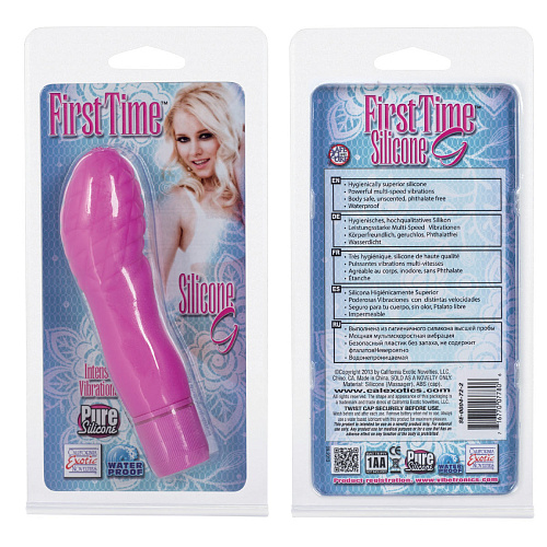 Розовый вибратор California Exotic Novelties FIRST TIME SILICONE G SE-0004-72-2 (14 см)