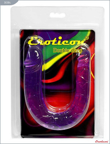 Двусторонний фаллоимитатор фиолетового цвета Eroticon 30384 (29,8 см)