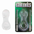 Прозрачное эрекционное кольцо со стимулятором клитора Seven Creations Clitoris 05-261CL BCD GP