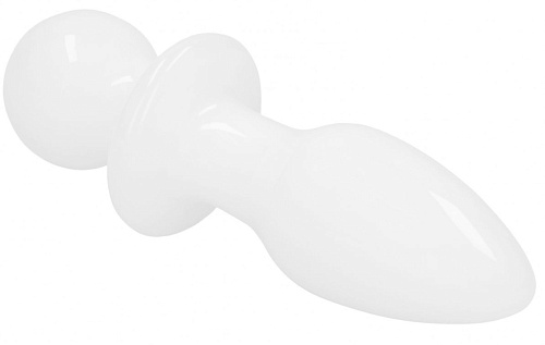 Белая анальная пробка Shots Media BV Rocker CHR028WHT (11,7 см)