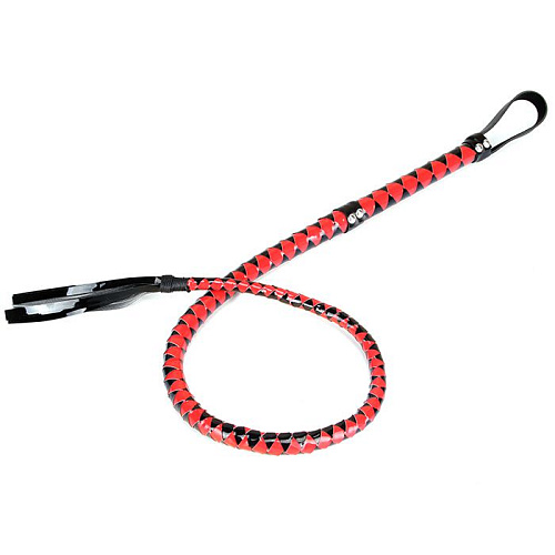 Яркий красно-чёрный кнут Erotic Fantasy Dragon Tail EFW021 (120 см)