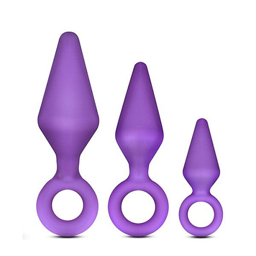Набор из 3 анальных втулок Blush Novelties CANDY RIMMER KIT PURPLE BL-310181