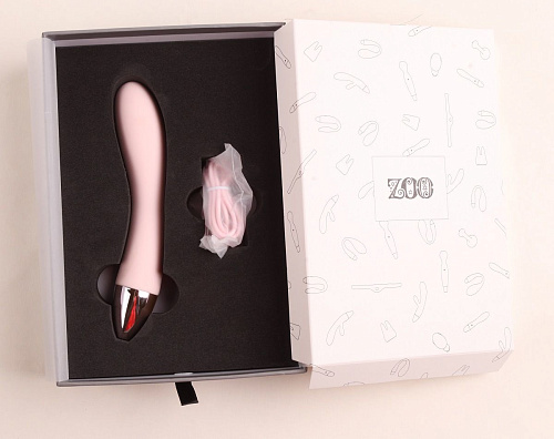 Силиконовый хай-тек вибромассажёр-жираф нежно-розового цвета ImToy Giraffe (16 см)