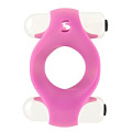 Розовое эрекционное кольцо с 2 вибропулями Shots Media BV Double Vibrating Endless Cockring SHT084PNK