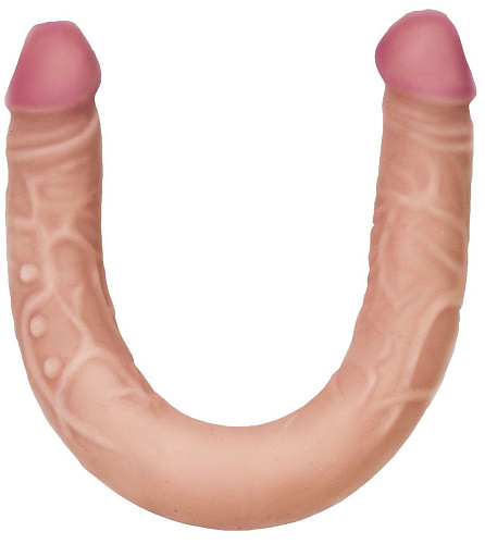 Двусторонний телесный фаллоимитатор из реалистичной киберкожи LOVETOY (А-Полимер) 930503 (47 см)
