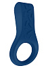 Синее эрекционное кольцо с клиторальным лепестком OVO B4 BLUE