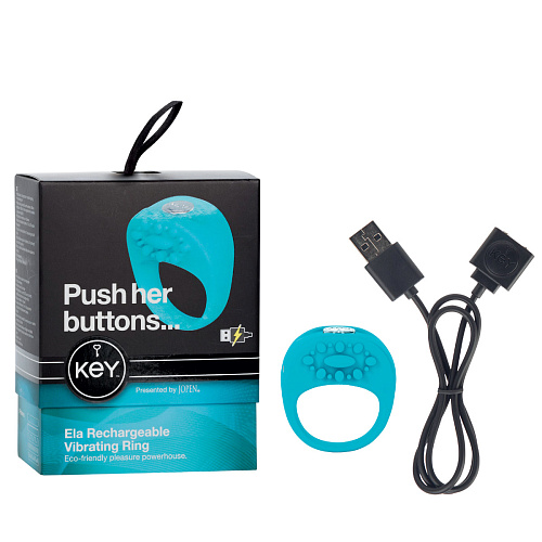 Бирюзовая вибро-насадка Jopen ELA JO-8032-05-3