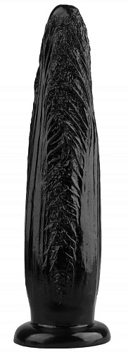 Чёрная рельефная анальная втулка Сумерки богов 1015-62 BX DD (28 см)