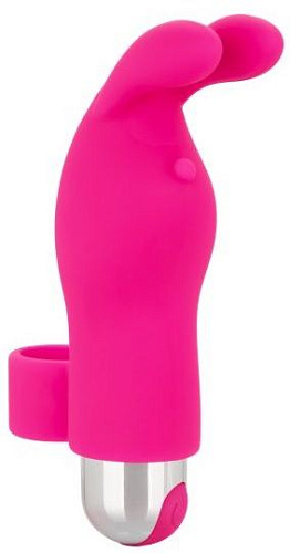 Розовая пулька-насадка на палец California Exotic Novelties Finger Bunny SE-1705-20-2 (8,25 см)