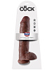 Коричневый фалоимитатор-гигант на присоске Pipedream 11 Cock with Balls PD5510-29 (28 см)