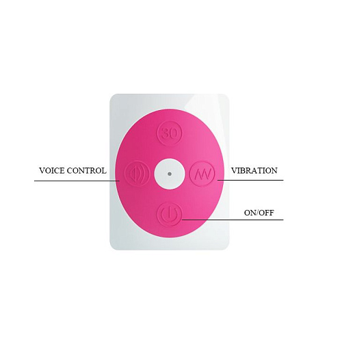 Розовый вибратор с клиторальным зайчиком Baile Gene BI-014244 (20,5 см)