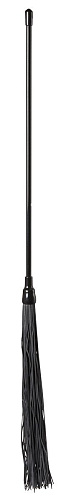 Чёрный стек с резиновой метёлкой на конце Blush Novelties Rubber Whip 520021 (48 см)