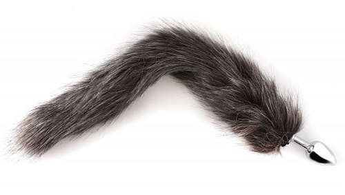 Металлическая анальная втулка с пушистым хвостом Сумерки богов 503-05 BX DD