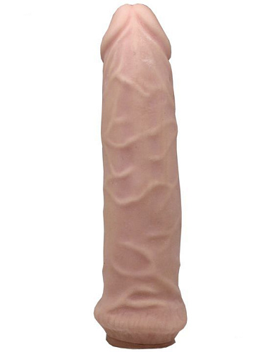 Телесный фаллоимитатор из реалистичного материала ультраскин Eroticon 30024 (17 см)