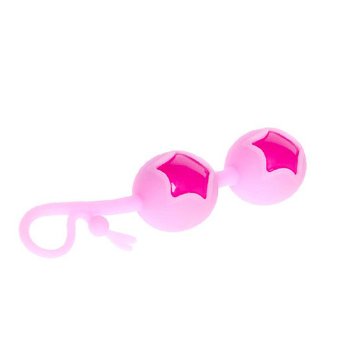 Розовые вагинальные шарики из силикона Baile BI-014049-4-0101S