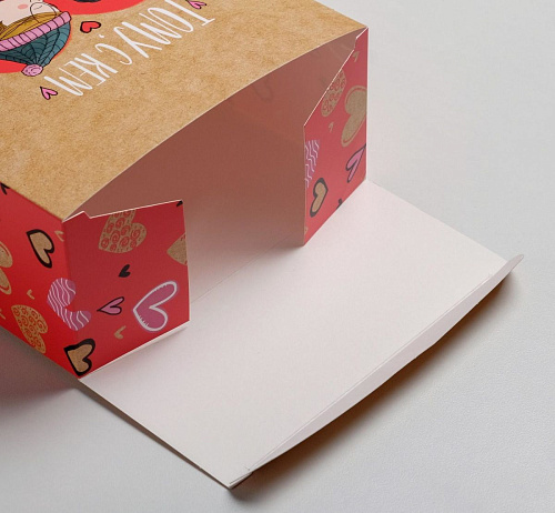 Складная коробка Сима-Ленд «Тому, с кем всегда тепло» 5276609 (16×23×7,5 см)