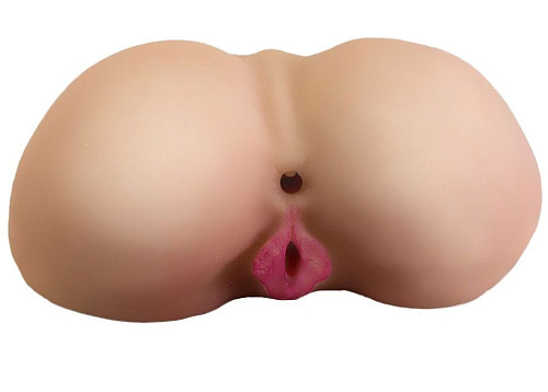 Телесного цвета вагина из киберкожи с присосками и вибрацией LOVETOY (А-Полимер) 669411