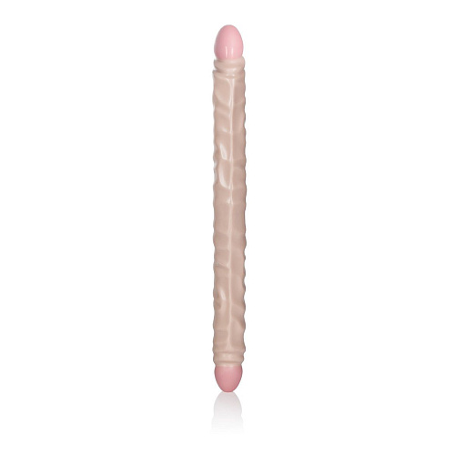 Двусторонний телесный фаллоимитатор California Exotic Novelties Slim Jim Duo Veined Super Slim Dongs SE-0198-01-2 (43 см)