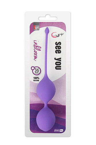 Фиолетовые вагинальные шарики Dream Toys SEE YOU IN BLOOM DUO BALLS 36MM 21229