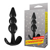 Чёрный анальный стимулятор с широким основанием Сумерки богов 650-07 BX DD (10 см)
