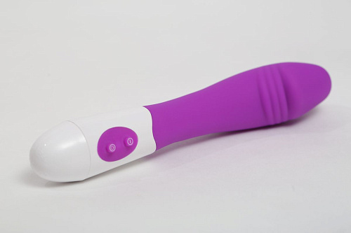 Фиолетовый силиконовый вибратор с 9 видами вибрации и пульсации 4sexdreaM 47491 (19 см)
