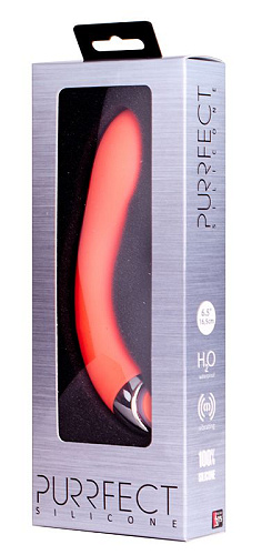 Оранжевый гладкий G-вибратор из силикона Dream Toys PURRFECT SILICONE G-SPOT VIBRATOR 20961 (17,7 см)