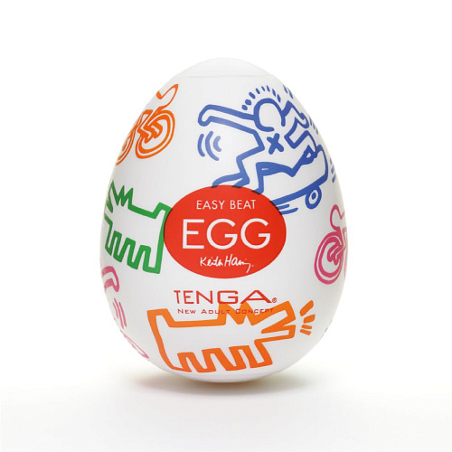 Разноцветное мастурбатор-яйцо Tenga Keith Haring EGG STREET KHE-001