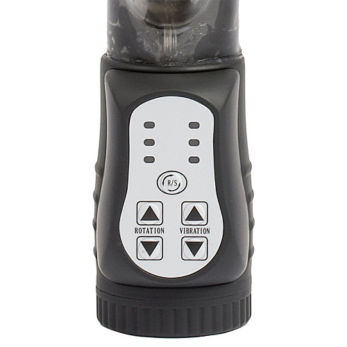 Чёрный вибратор с вращающимися бусинами Doc Johnson Black Magic Mystical Squirmy 0951-14-BX (19 см)