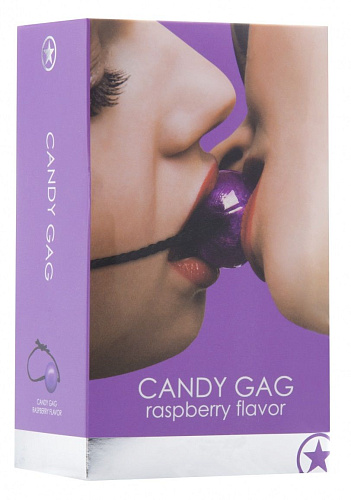 Съедобный фиолетовый кляп-шар Shots Media BV Candy Gag OU125PUR