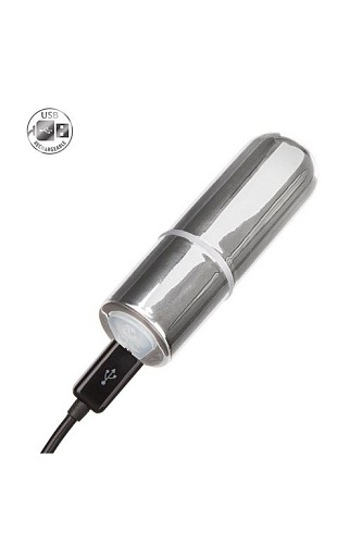 Перезаряжаемая серебристая вибропуля California Exotic Novelties Rechargeable Mini Bullet SE-0062-10-2
